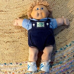 Blue Denim Overalls  Sneakers-Cabbage Patch